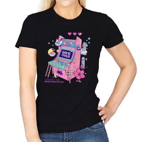 Game Over - Womens T-Shirts RIPT Apparel Small / Black