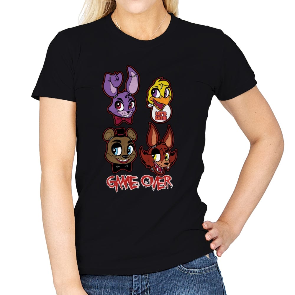 Game Over - Womens T-Shirts RIPT Apparel Small / Black