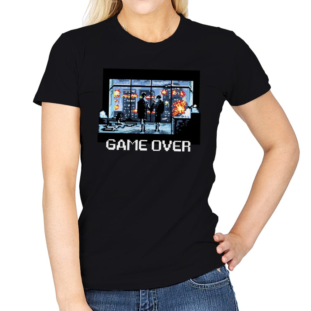 Game Over - Womens T-Shirts RIPT Apparel Small / Black