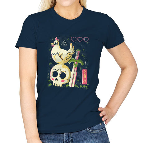 Game Over - Womens T-Shirts RIPT Apparel Small / Navy