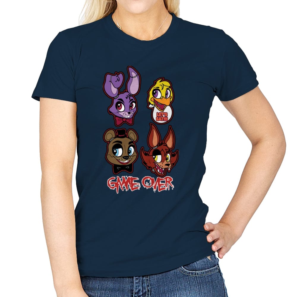 Game Over - Womens T-Shirts RIPT Apparel Small / Navy