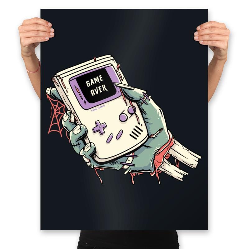 Game Over - Zombie - Prints Posters RIPT Apparel 18x24 / Black