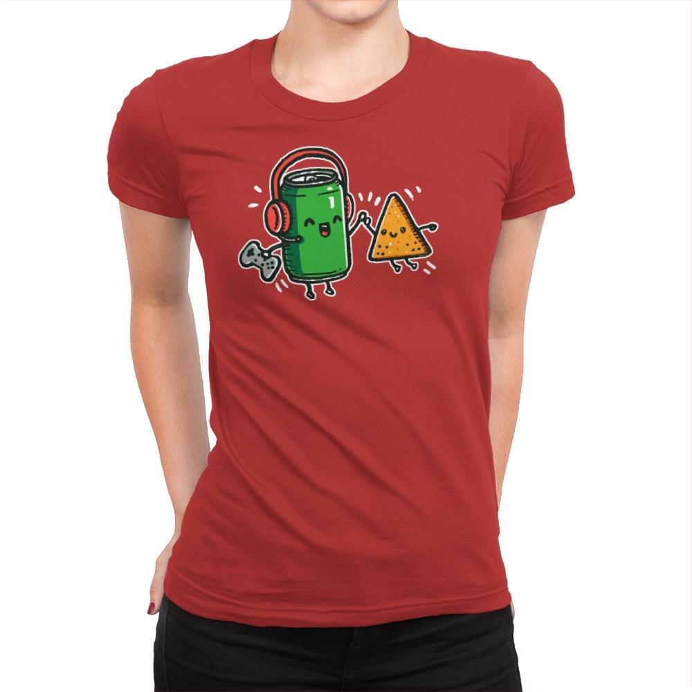 Game Partner - Womens Premium T-Shirts RIPT Apparel Small / Red