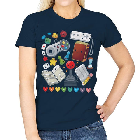 Game World - Womens T-Shirts RIPT Apparel Small / Navy