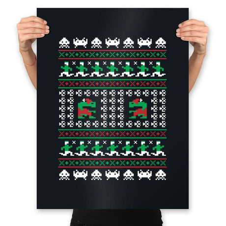 Games Of Christmas Past - Prints Posters RIPT Apparel 18x24 / Black
