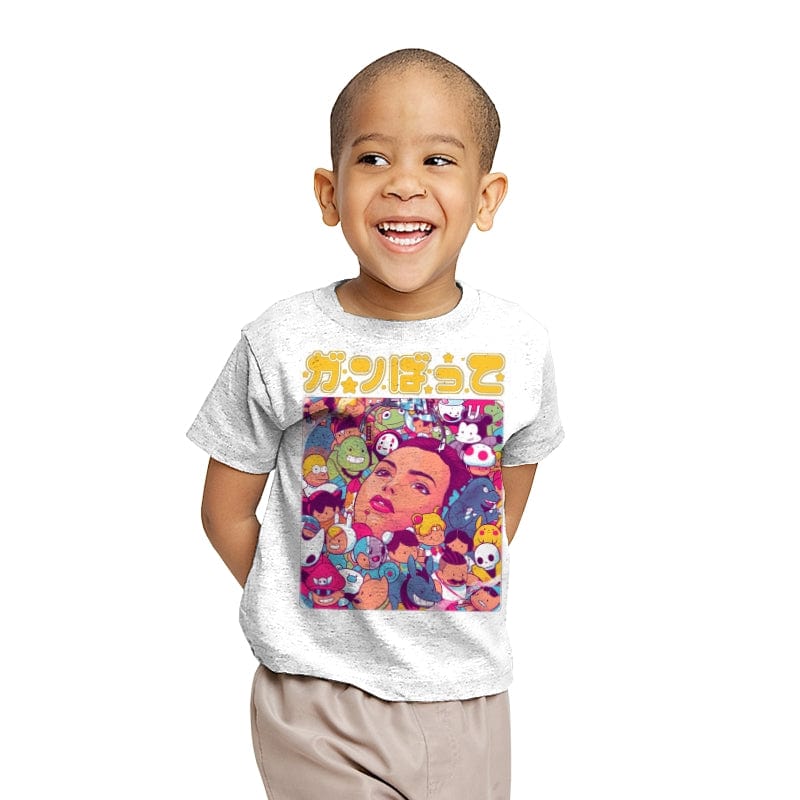 Ganbatte Machine  - Youth T-Shirts RIPT Apparel X-small / White