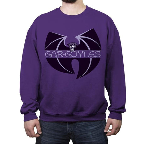 Gar-goyles - Crew Neck Sweatshirt Crew Neck Sweatshirt RIPT Apparel Small / Purple