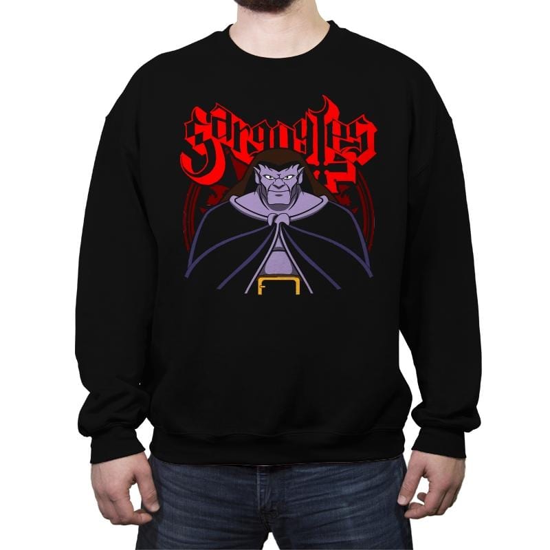 Gargoyle Metal - Crew Neck Sweatshirt Crew Neck Sweatshirt RIPT Apparel Small / Black