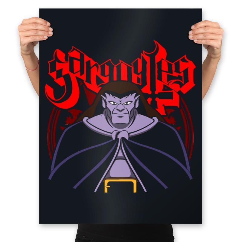 Gargoyle Metal - Prints Posters RIPT Apparel 18x24 / Black