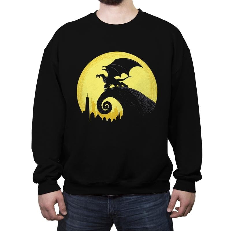 Gargoyles Before Christmas - Crew Neck Sweatshirt Crew Neck Sweatshirt RIPT Apparel