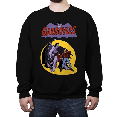 Gargoyles Cover - Crew Neck Sweatshirt Crew Neck Sweatshirt RIPT Apparel Small / Black