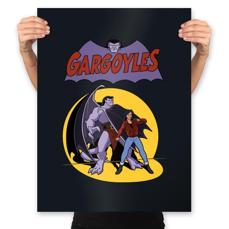 Gargoyles Cover - Prints Posters RIPT Apparel 18x24 / Black