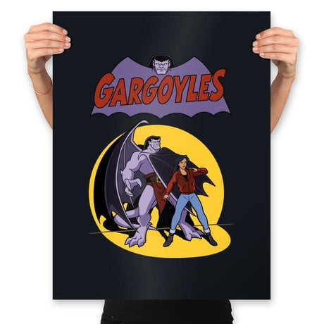 Gargoyles Cover - Prints Posters RIPT Apparel 18x24 / Black