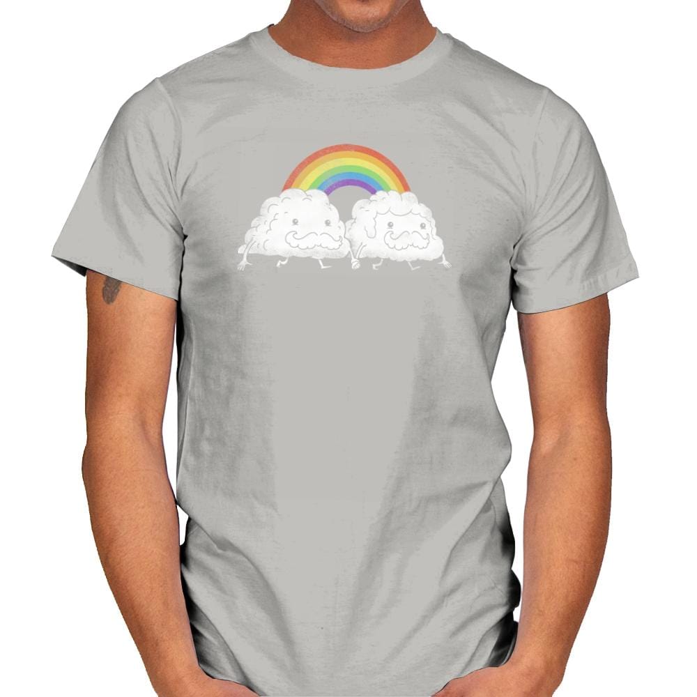 Gay Clouds - Pride - Mens T-Shirts RIPT Apparel Small / Ice Grey
