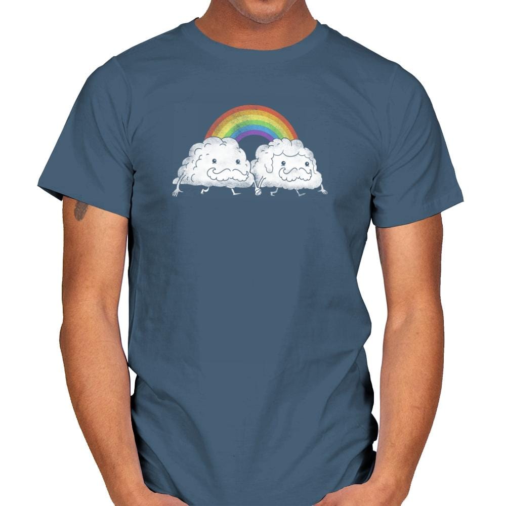 Gay Clouds - Pride - Mens T-Shirts RIPT Apparel Small / Indigo Blue