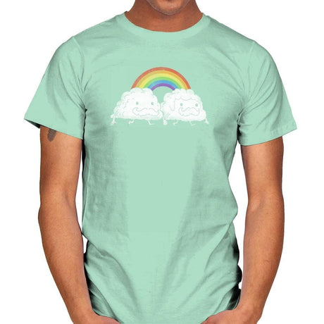 Gay Clouds - Pride - Mens T-Shirts RIPT Apparel Small / Mint Green
