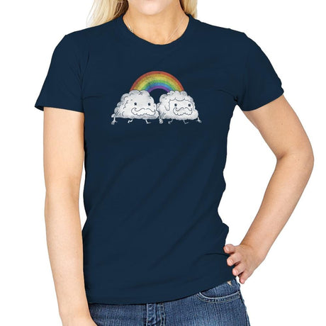 Gay Clouds - Pride - Womens T-Shirts RIPT Apparel Small / Navy