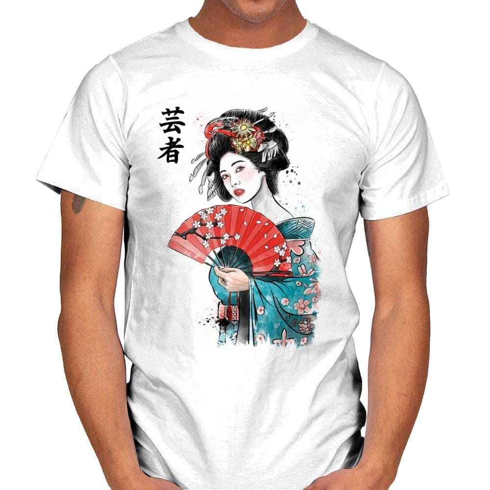 Geisha - Mens T-Shirts RIPT Apparel Small / White