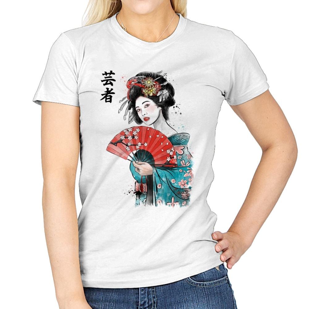 Geisha - Womens T-Shirts RIPT Apparel Small / White