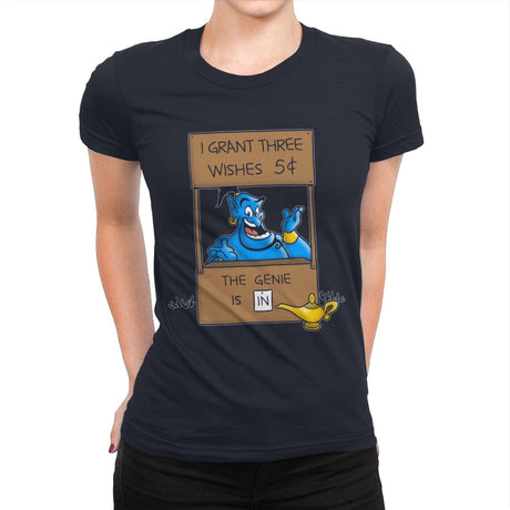Genie Help - Womens Premium T-Shirts RIPT Apparel Small / Midnight Navy