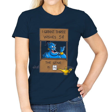 Genie Help - Womens T-Shirts RIPT Apparel Small / Navy