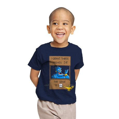 Genie Help - Youth T-Shirts RIPT Apparel X-small / Navy