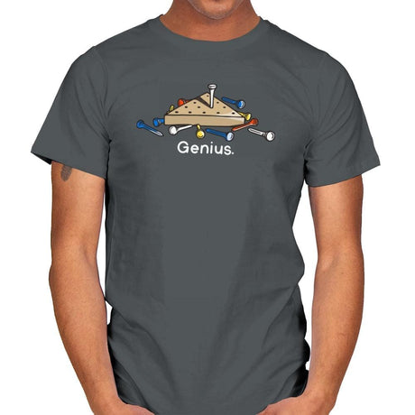 Genius - Mens T-Shirts RIPT Apparel Small / Charcoal