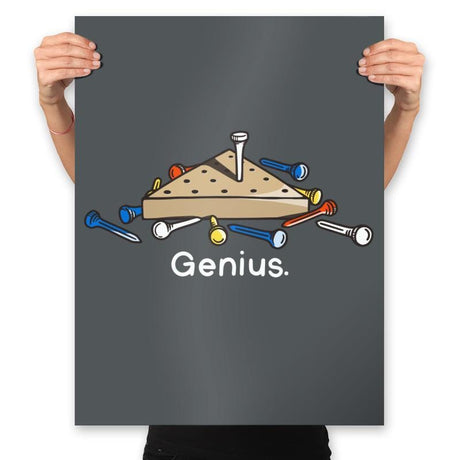 Genius - Prints Posters RIPT Apparel 18x24 / Charcoal