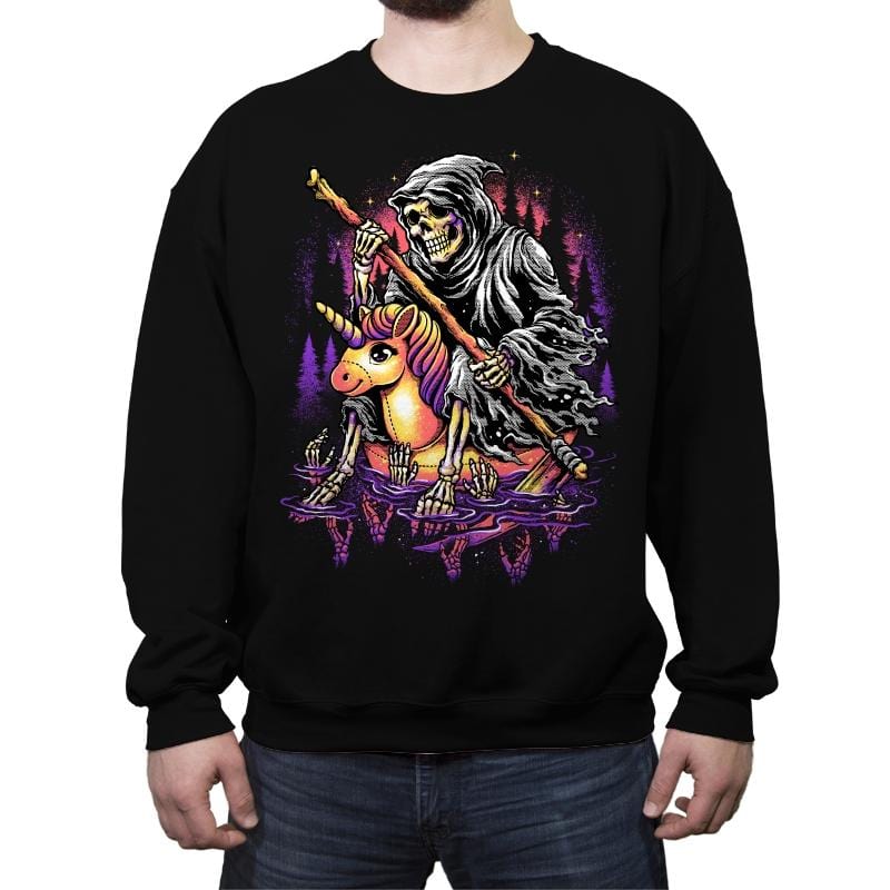 Gently Down The Stream - Crew Neck Sweatshirt Crew Neck Sweatshirt RIPT Apparel Small / Black