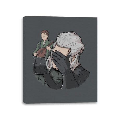 Geralt Face Palm - Canvas Wraps Canvas Wraps RIPT Apparel 11x14 / Charcoal