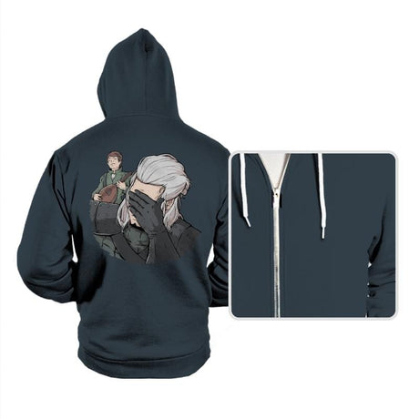 Geralt Face Palm - Hoodies Hoodies RIPT Apparel Small / Dark Gray