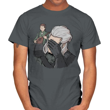 Geralt Face Palm - Mens T-Shirts RIPT Apparel Small / Charcoal