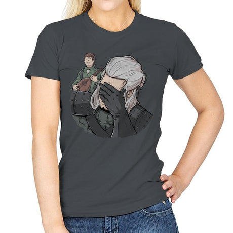Geralt Face Palm - Womens T-Shirts RIPT Apparel Small / Charcoal