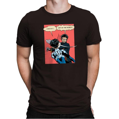 Get in the Robot Exclusive - Anime History Lesson - Mens Premium T-Shirts RIPT Apparel Small / Dark Chocolate