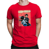 Get in the Robot Exclusive - Anime History Lesson - Mens Premium T-Shirts RIPT Apparel Small / Red