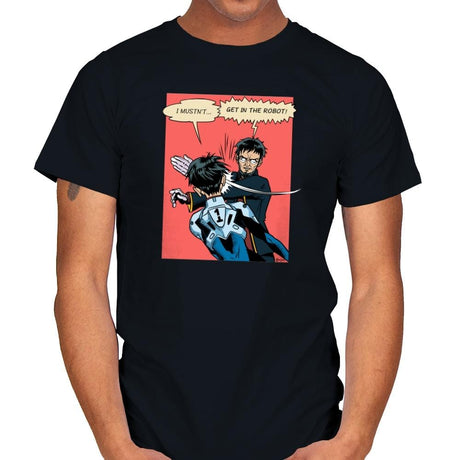 Get in the Robot Exclusive - Anime History Lesson - Mens T-Shirts RIPT Apparel Small / Black