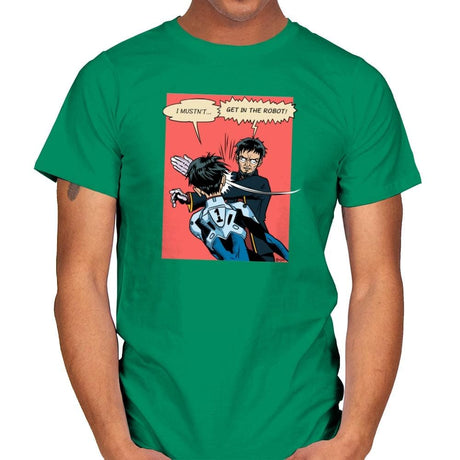 Get in the Robot Exclusive - Anime History Lesson - Mens T-Shirts RIPT Apparel Small / Kelly Green