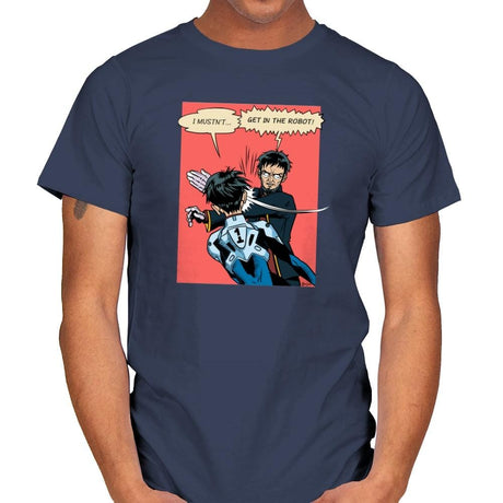 Get in the Robot Exclusive - Anime History Lesson - Mens T-Shirts RIPT Apparel Small / Navy