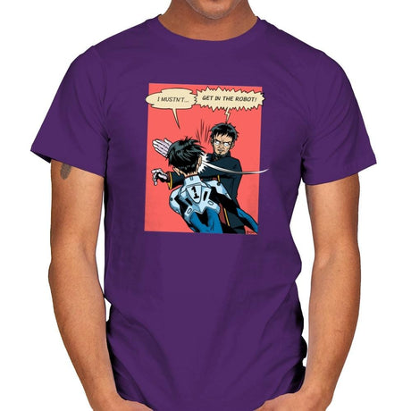 Get in the Robot Exclusive - Anime History Lesson - Mens T-Shirts RIPT Apparel Small / Purple