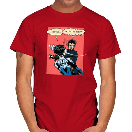 Get in the Robot Exclusive - Anime History Lesson - Mens T-Shirts RIPT Apparel Small / Red