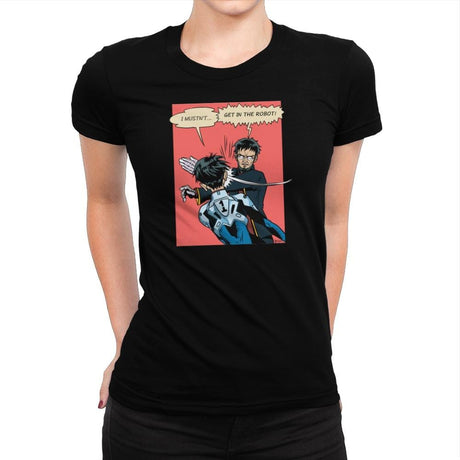 Get in the Robot Exclusive - Anime History Lesson - Womens Premium T-Shirts RIPT Apparel Small / Indigo