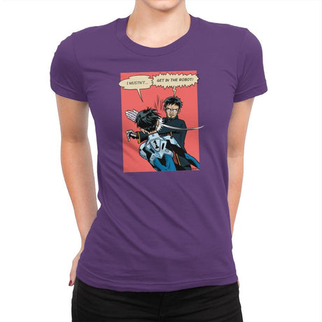 Get in the Robot Exclusive - Anime History Lesson - Womens Premium T-Shirts RIPT Apparel Small / Purple Rush