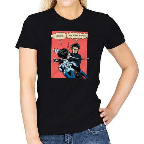 Get in the Robot Exclusive - Anime History Lesson - Womens T-Shirts RIPT Apparel Small / Black