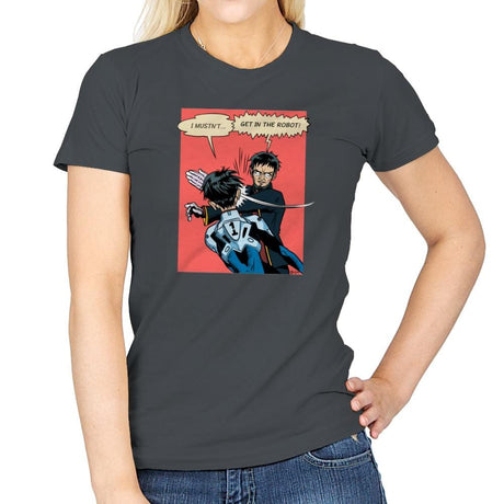 Get in the Robot Exclusive - Anime History Lesson - Womens T-Shirts RIPT Apparel Small / Charcoal