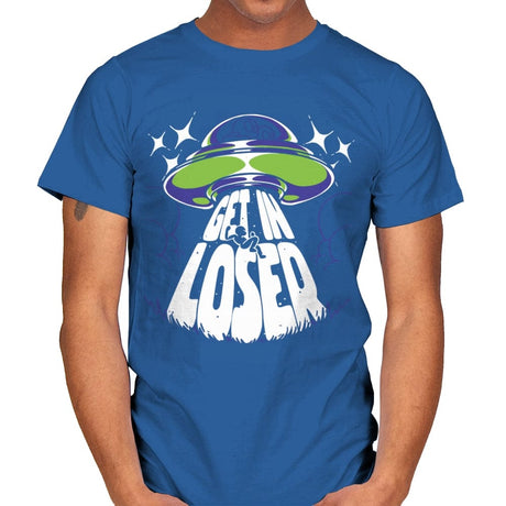 Get in the UFO - Mens T-Shirts RIPT Apparel Small / Royal