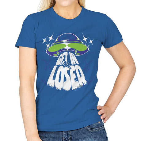 Get in the UFO - Womens T-Shirts RIPT Apparel Small / Royal