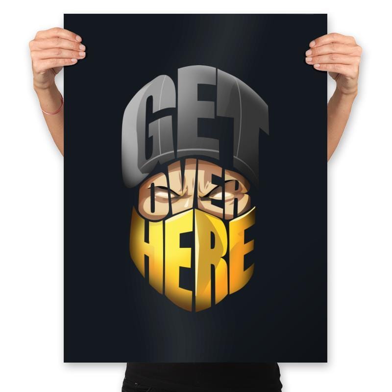 Get Over Here! - Prints Posters RIPT Apparel 18x24 / Black