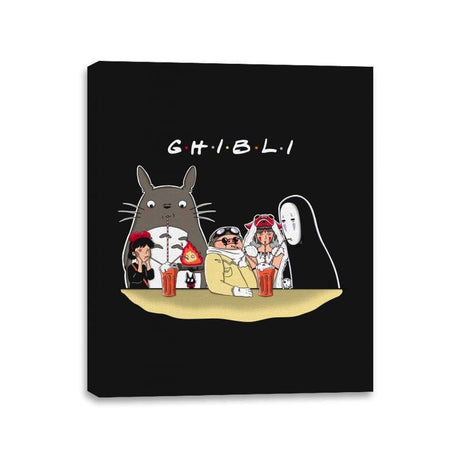 Ghibfriends - Canvas Wraps Canvas Wraps RIPT Apparel 11x14 / Black