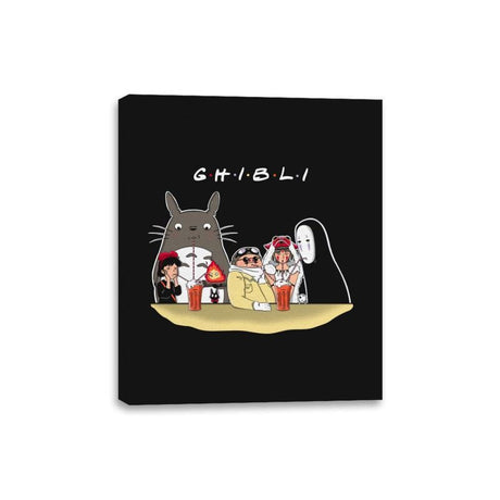 Ghibfriends - Canvas Wraps Canvas Wraps RIPT Apparel 8x10 / Black