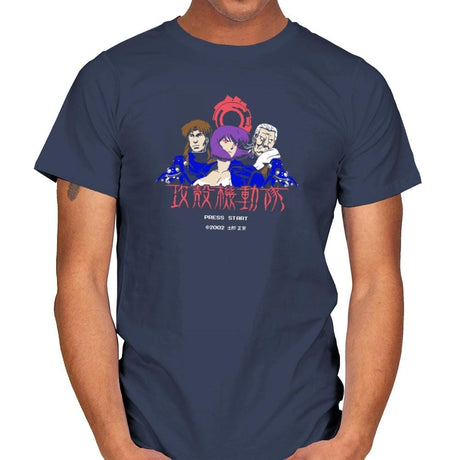 Ghost in the Pixels Exclusive - Anime History Lesson - Mens T-Shirts RIPT Apparel Small / Navy